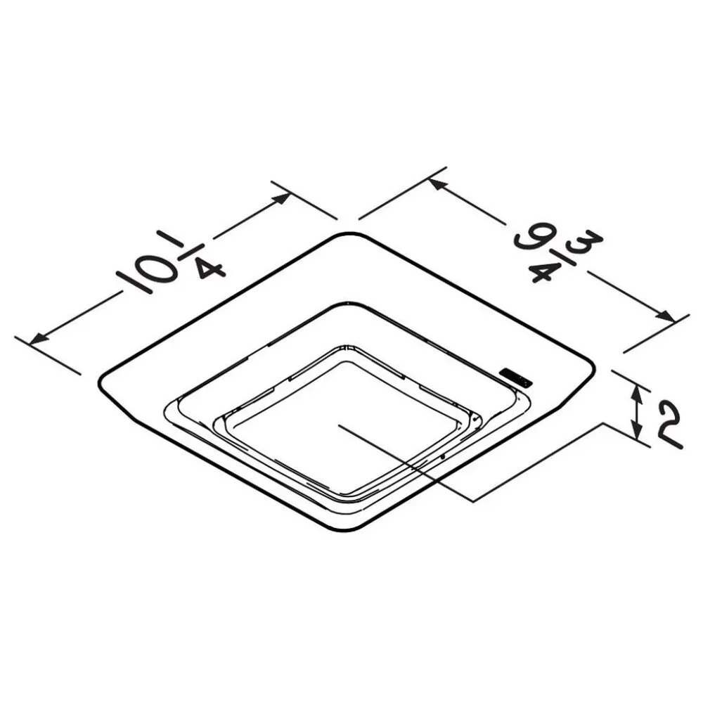 Broan Nutone FG600 Bathroom Exhaust Fan Grille Cover with LED Light in White